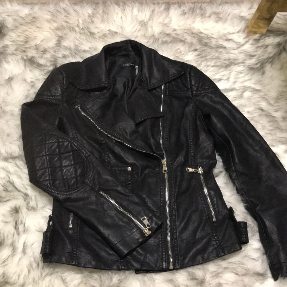 Love Token Faux Leather Jacket